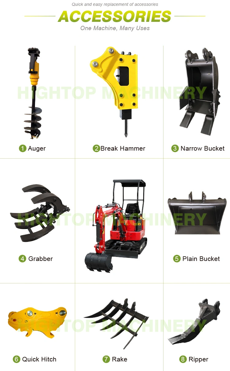 Hot-Sell Mini Excavator Hydraulic Crawler 1.0ton Small Excavator