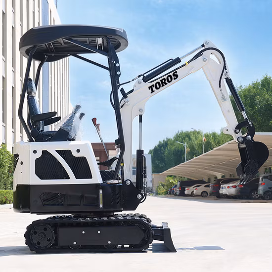 Chinesischer hydraulischer Raupen-Kleinbagger 1,5 Tonnen Minibagger Minilader für den Garten